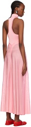 ALAÏA Pink Shiny Maxi Dress