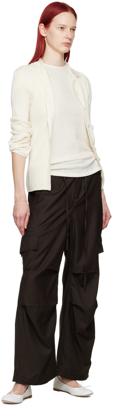 Youth Off-White Long-Line Cardigan