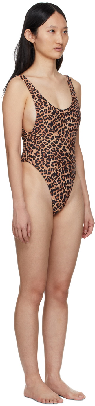 Reina Olga Brown Leopard Funky One-Piece Swimsuit
