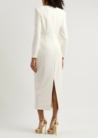 Roland Mouret Embellished Crepe Midi Dress Cream