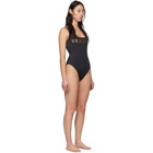 Versace Underwear Black Logo One-Piece Swimsuit