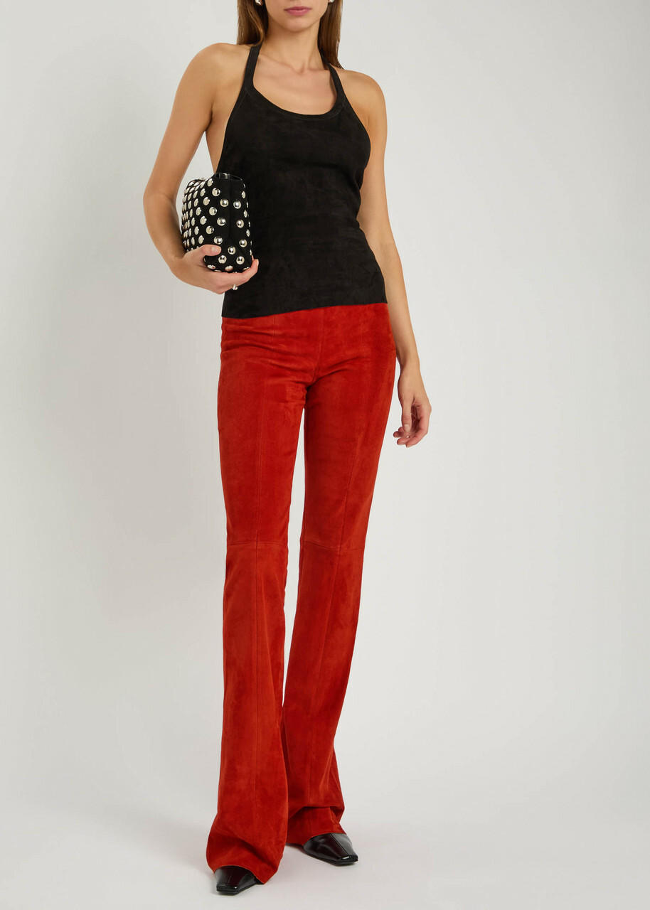 Stouls Gégé Stretch-suede Trousers Red