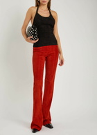 Stouls Gégé Stretch-suede Trousers Red
