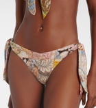 Zimmermann Daylight printed low-rise bikini bottoms