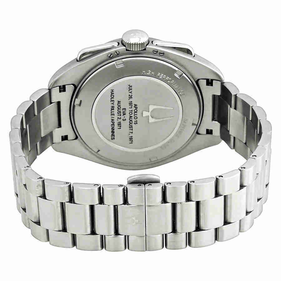 Bulova Lunar Pilot Chronograph Black Dial Mens Watch 96B258