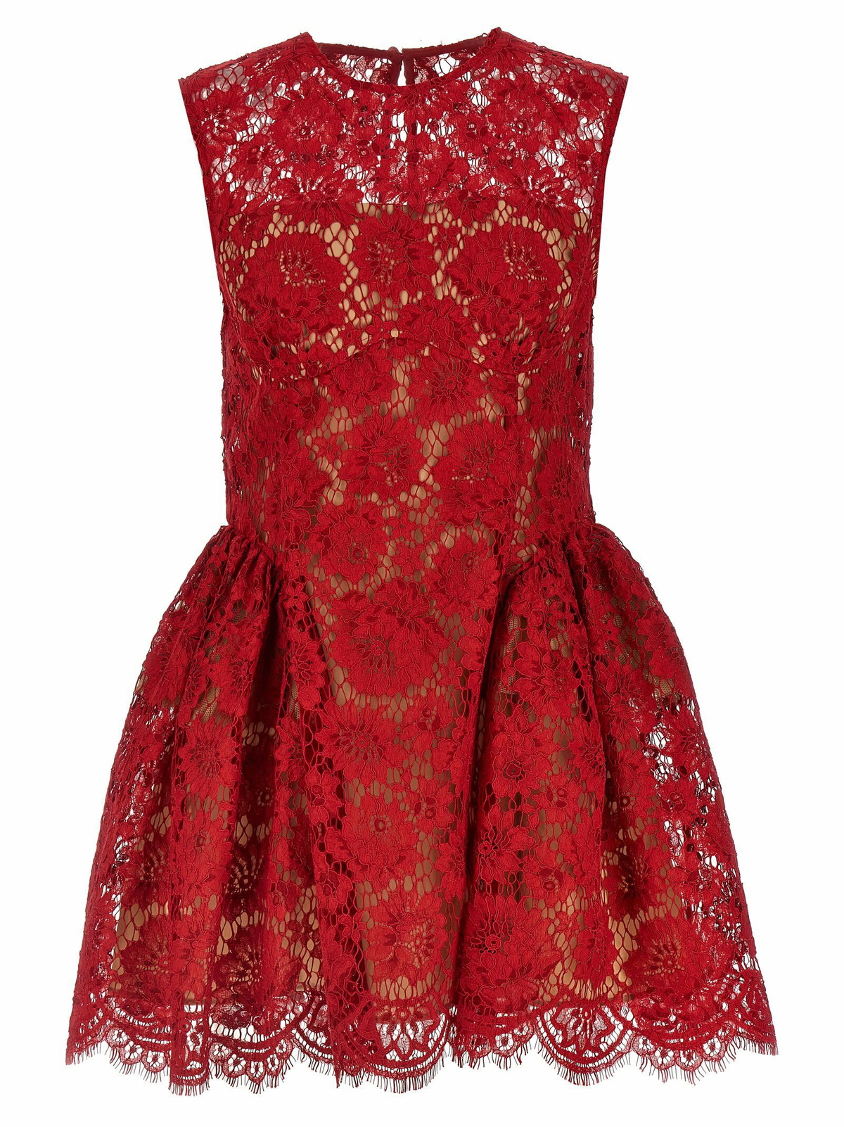 slim fit dress slacks Burgundy Organza Lace Maxi Dress – self-portrait main image 1