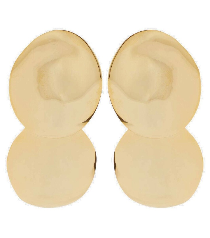 Photo: Jennifer Behr Issey Double Disc 18kt gold-plated drop earrings