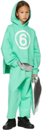 MM6 Maison Margiela Kids Green Logo Pullover Hoodie