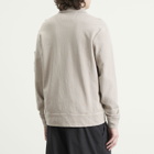 C.P. Company Men's Malfile Fleece Quarter Zip Collared Sweatshirt in Dove