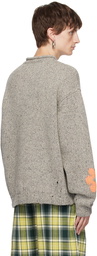 Acne Studios Gray Jacquard Sweater