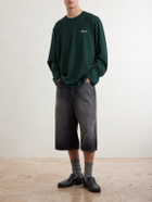 Acne Studios - Logo-Embroidered Cotton-Jersey T-Shirt - Green