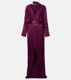 Taller Marmo Dunaway belted crêpe cady wrap dress