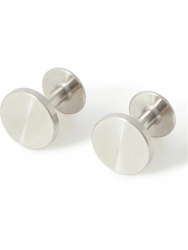 Photo: Alice Made This - Dot Brushed Stainless Steel Cufflinks