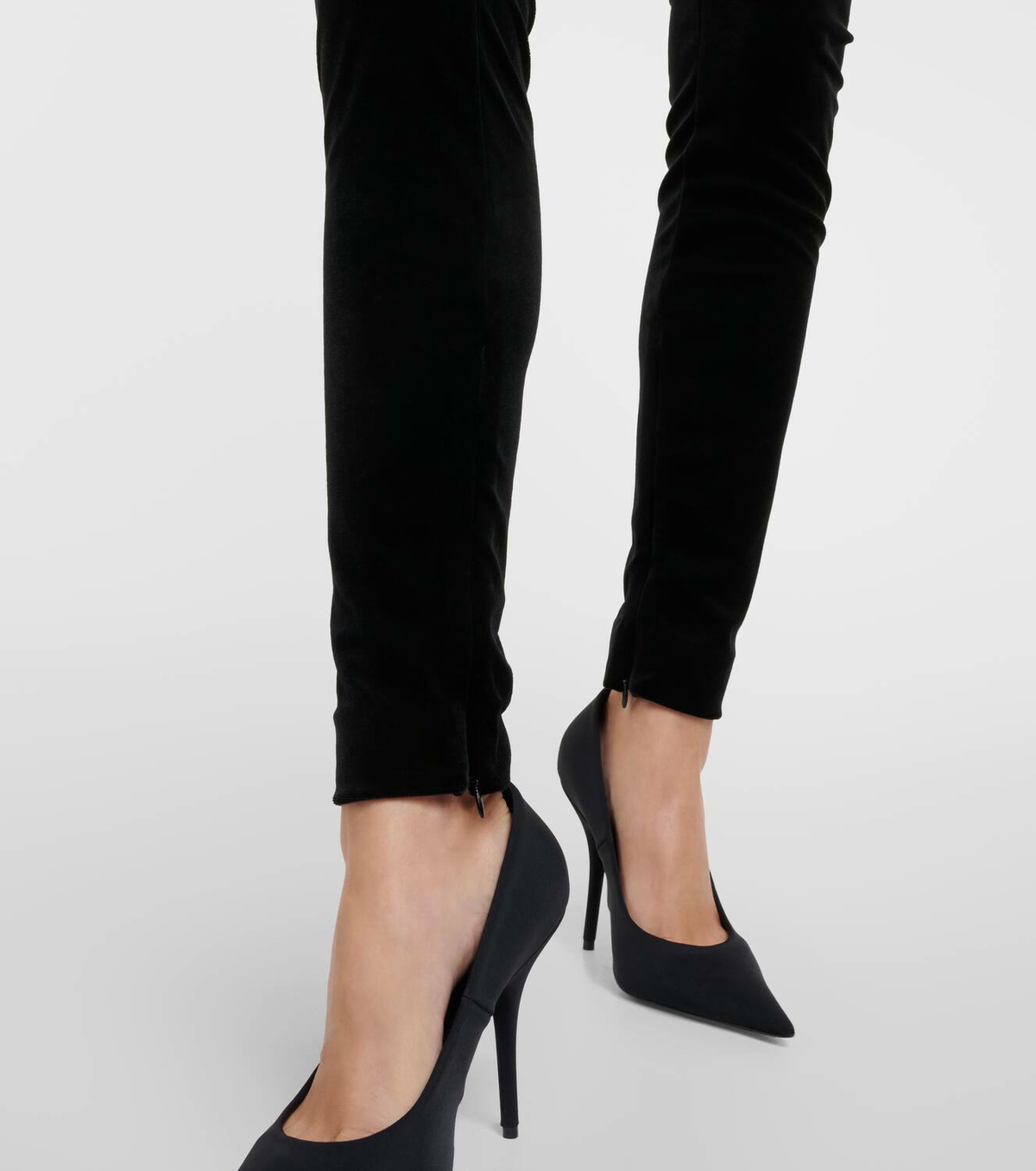 High Waist DBL Layered Velvet Leggings main image 0