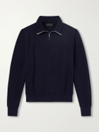 Les Tien - Yacht Garment-Dyed Cotton-Jersey Half-Zip Sweatshirt - Blue