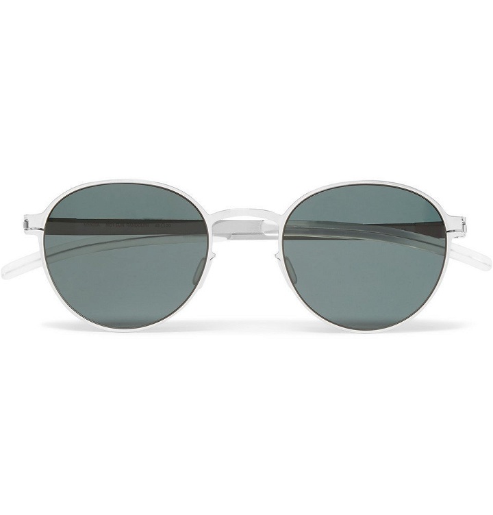 Photo: Mykita - Round-Frame Stainless Steel Sunglasses - Stone