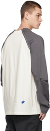 ADER error Grey & Off-White Long Sleeve T-Shirt