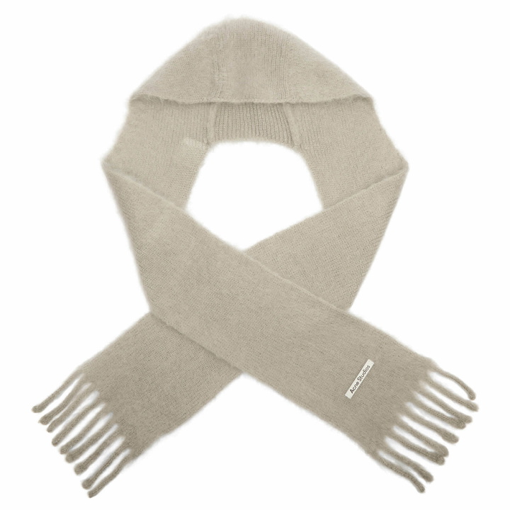 Photo: Acne Studios Kooder Hooded Scarf in Grey 