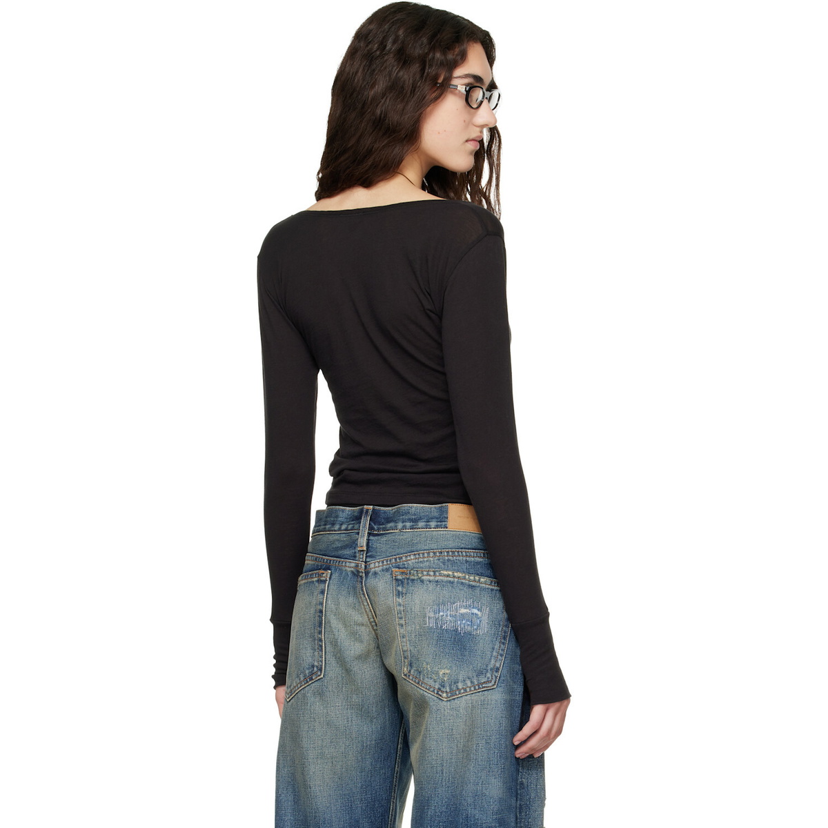 Raimundo Langlois Black Long Sleeve Henley