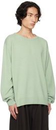 Dries Van Noten Green Crewneck Sweater