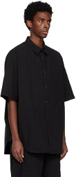 N.Hoolywood Black Button-Up Shirt