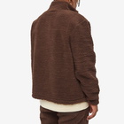 Daily Paper Men's Nedeemo Quarter Zip Sherpa Fleece in Hot Fudge Brown