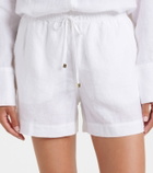 Heidi Klein White Bay linen shorts