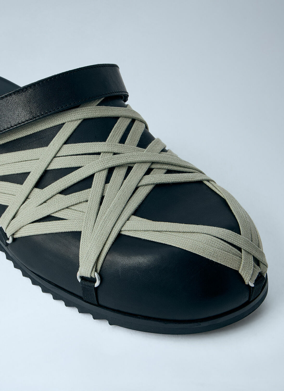 Rick Owens Megalace Mule Granola Flats