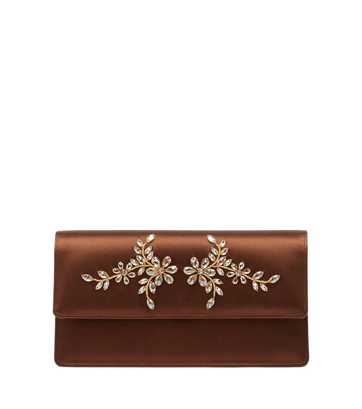 Photo: Manolo Blahnik Capripla embellished satin clutch