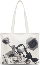 VAQUERA White Trompe L'oeil Tote