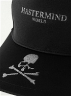 Mastermind World - Logo-Print Glittered Canvas and Mesh Trucker Cap - Black