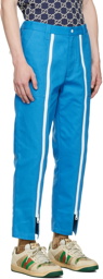 Gucci Blue Zip Trousers