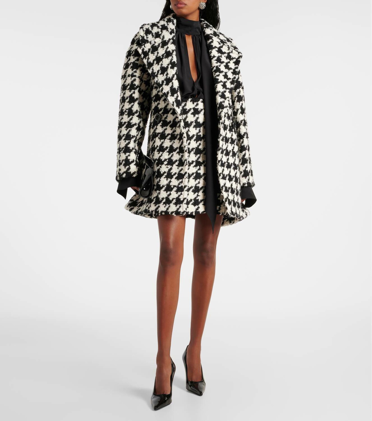 Nina Ricci Houndstooth double-breasted coat Nina Ricci