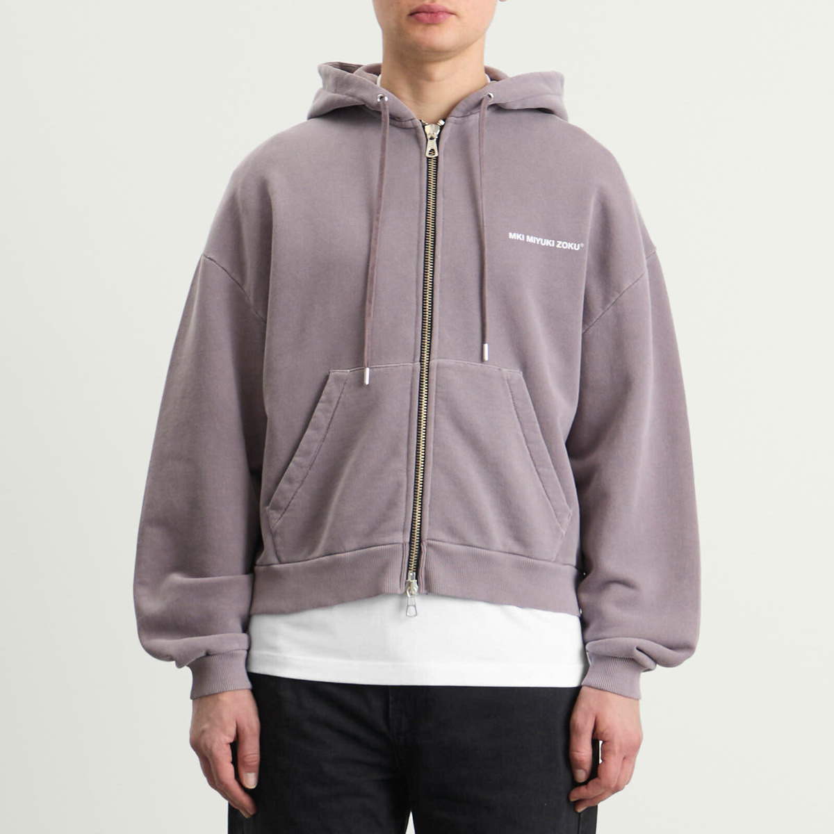 MKI Men's Uniform Zip Hoody in Pigment Raisin