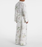 Erdem Floral printed silk wide-leg pants