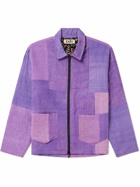 Karu Research - Throwing Fits Patchwork Embroidered Cotton Jacket - Purple