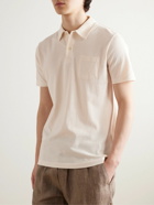 Sunspel - Riviera Slim-Fit Cotton-Mesh Polo Shirt - Neutrals