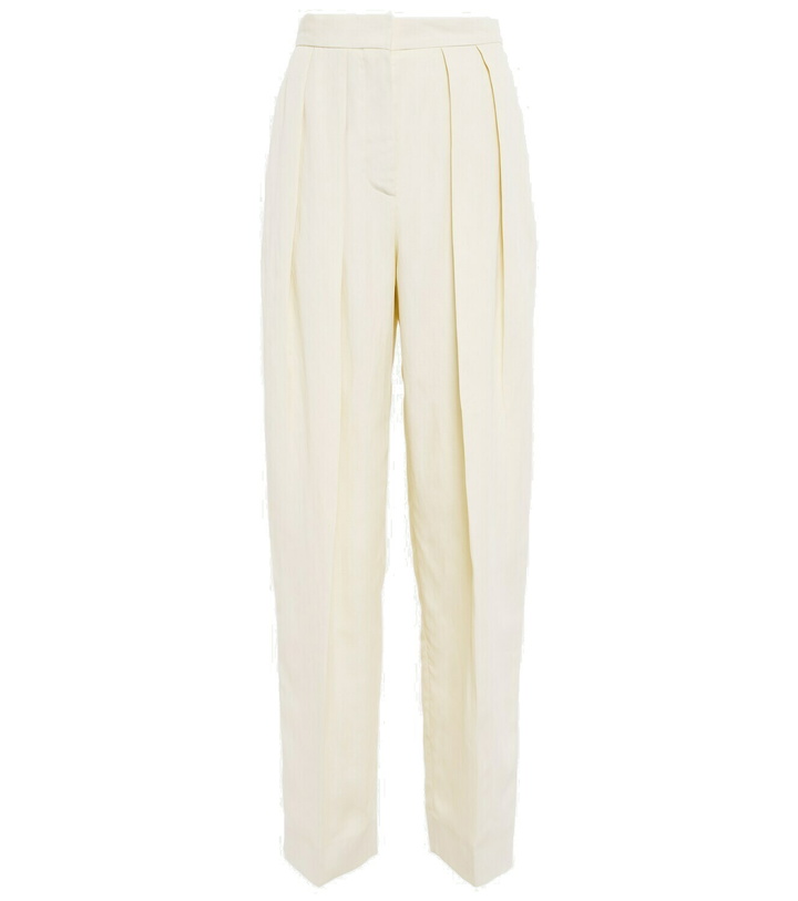 Photo: Stella McCartney - High-rise pleated straight pants