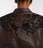 Jacques Wei Beaded leather jacket