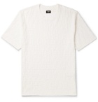 Fendi - Logo-Flocked Cotton-Blend Jersey T-Shirt - White