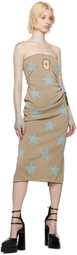 Cormio Beige Kim Midi Dress
