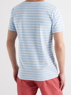 Armor Lux - Logo-Appliquéd Striped Cotton-Jersey T-Shirt - Blue