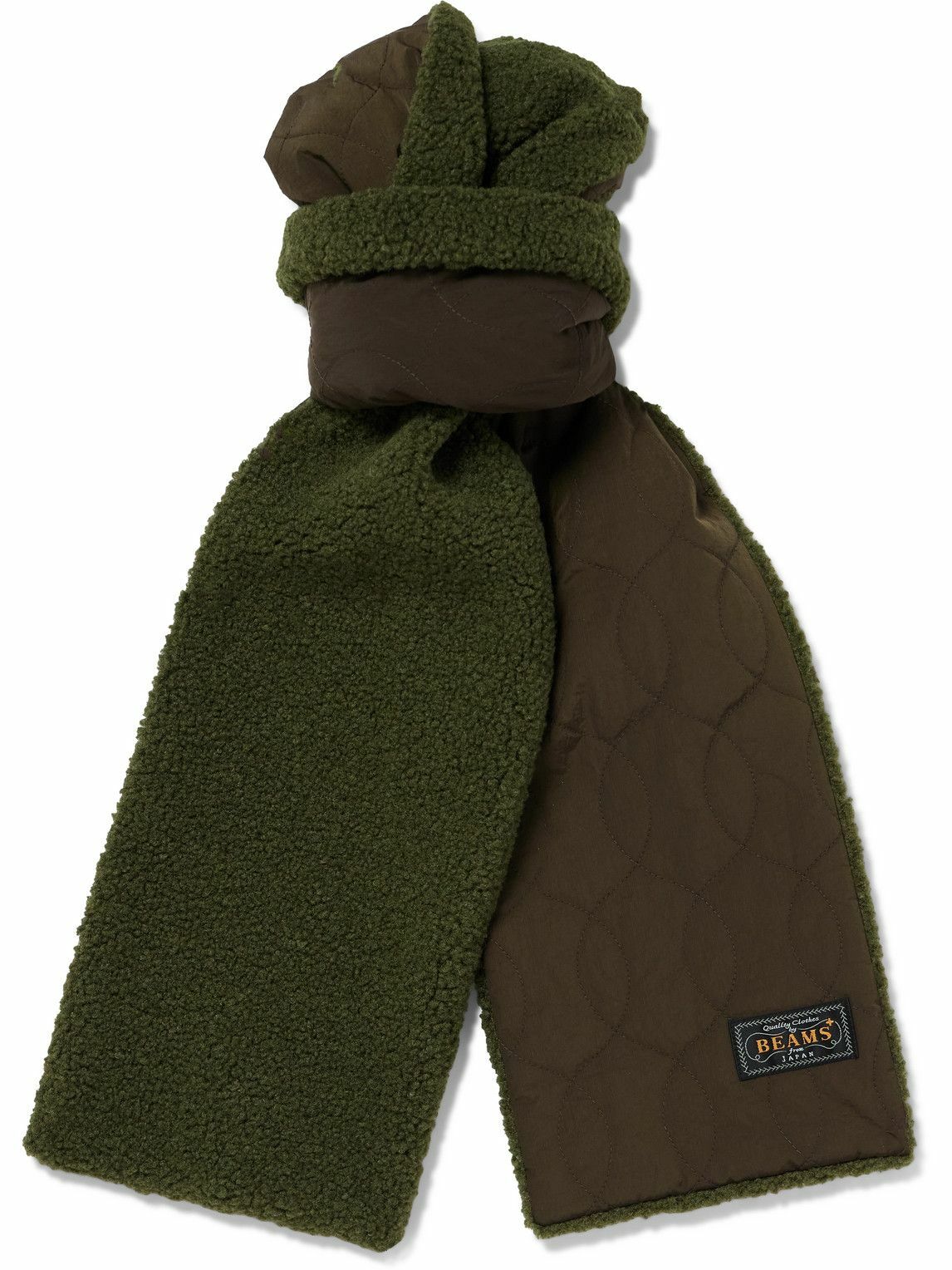 Beams Plus - Muffler Boa Quilted Nylon and Fleece Scarf