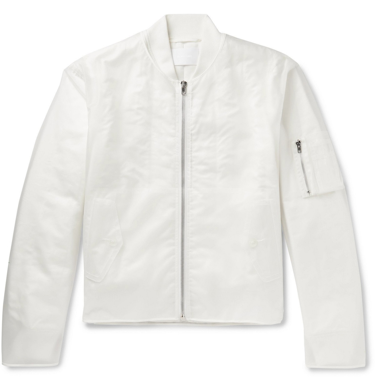 Helmut Lang - Layered Nylon and Voile Padded Bomber Jacket - White