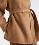 Max Mara Camel hair and mohair wrap coat