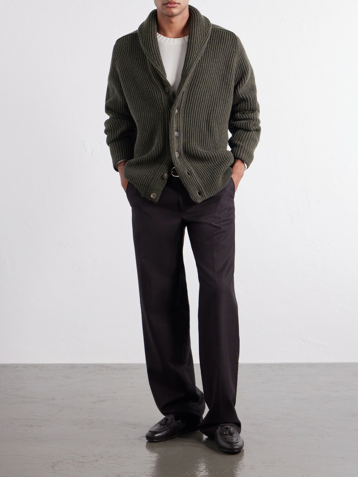 Begg & Co - Yacht Cashmere Cardigan - Green