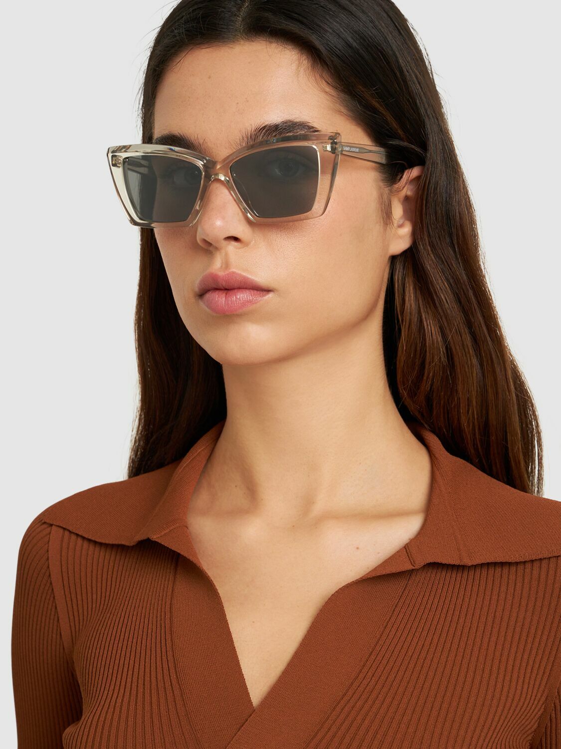 サングラス Sl 657 Sunglasses - Saint Laurent - Acetate - Brown SAINT LAURENT Sl 657 Acetate Cat-eye Sunglasses Saint Laurent