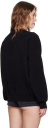 Alexander Wang Black Embossed-Logo Sweater