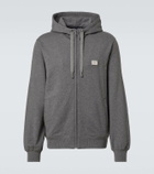 Dolce&Gabbana Logo cotton jersey zip-up hoodie