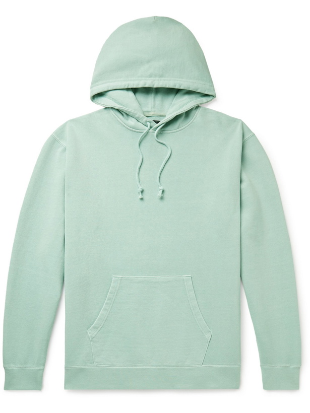 Photo: BEAMS PLUS - Pigment-Dyed Loopback Cotton-Jersey Hoodie - Green - L